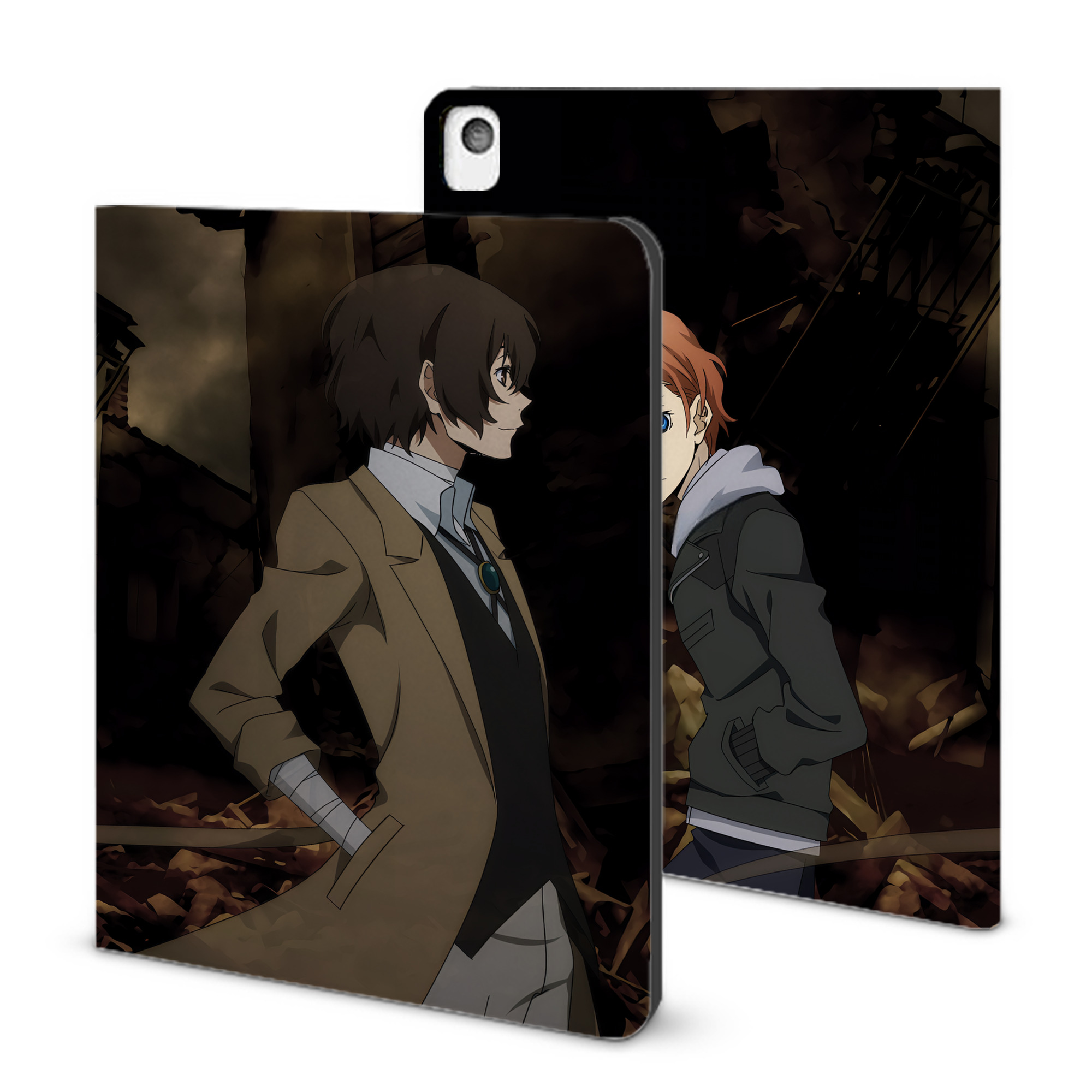 （画像用） 文豪ストレイドッグス Bungo Stray Dogs IPadケース ペンホルダー付き ブックスタイルデザイン